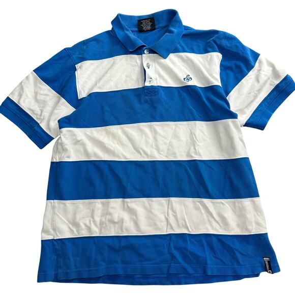 Y2K Southpole Striped Polo Shirt Size Large Baggy Skater 2000s Vintage jnco - Picture 1 of 6